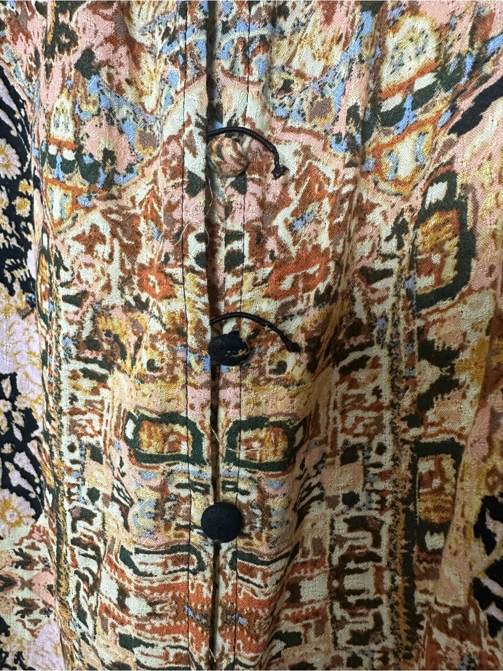 Intimately Free People Black Mixed Print Tapestry Lace Maxi Slip Dress Size S - Picture 8 of 8